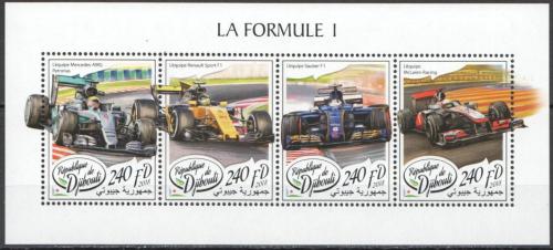 Poštové známky Džibutsko 2018 Formule 1 Mi# 2114-17 Kat 10€