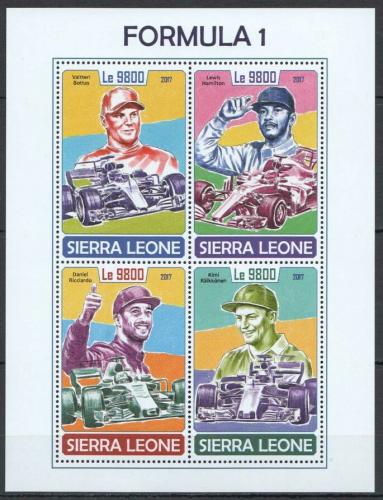 Poštové známky Sierra Leone 2017 Formule 1 Mi# 8995-98 Kat 11€