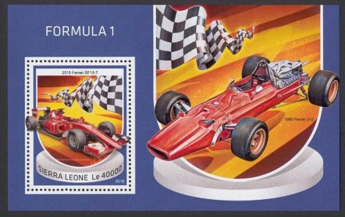 Poštová známka Sierra Leone 2018 Formule 1 Mi# Block 1535 Kat 11€