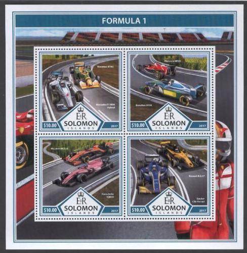 Poštové známky Šalamúnove ostrovy 2017 Formule 1 Mi# 4557-60 Kat 12€
