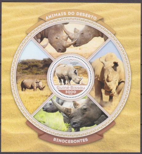 Poštová známka Guinea-Bissau 2016 Nosorožce Mi# Block 1526 Kat 11€