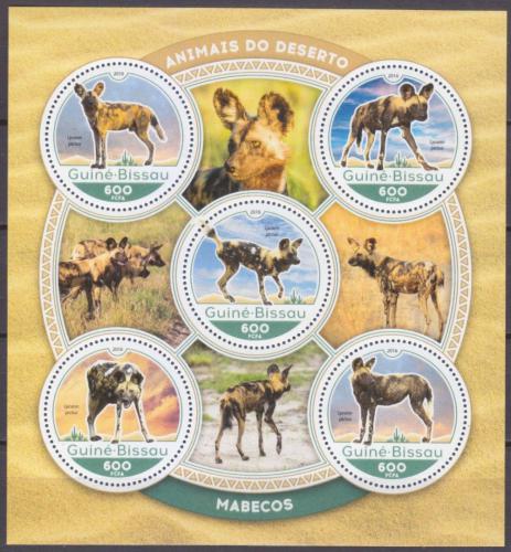 Poštové známky Guinea-Bissau 2016 Pes hyenový Mi# 8829-33 Kat 11€