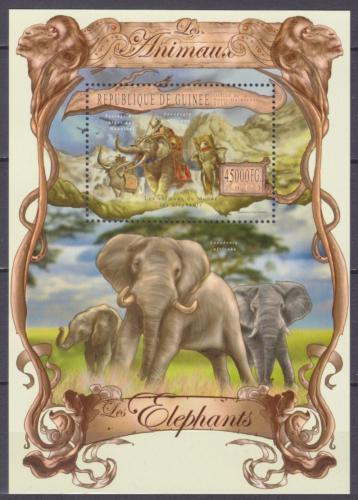 Poštová známka Guinea 2013 Slony Mi# Block 2231 Kat 18€