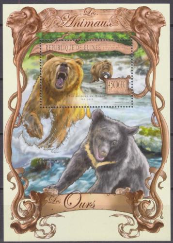 Poštová známka Guinea 2013 Medvede Mi# Block 2234 Kat 18€