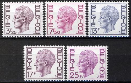 Poštové známky Belgicko 1975 Krá¾ Baudouin I. Mi# 1802-06