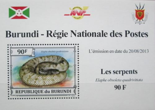 Poštová známka Burundi 2013 Krysa východní DELUXE Mi# 3223 Block