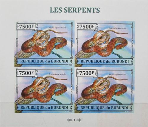 Poštové známky Burundi 2013 Had raèí neperf. Mi# 3227 B Bogen