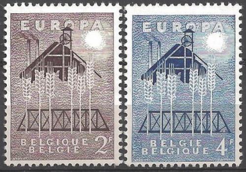 Poštové známky Belgicko 1957 Európa CEPT Mi# 1070-71 Kat 5€
