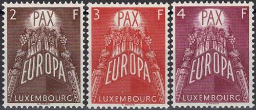Poštové známky Luxembursko 1957 Európa CEPT Mi# 572-74 Kat 60€