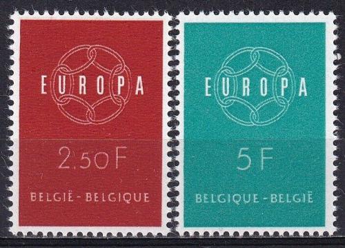 Poštové známky Belgicko 1959 Európa CEPT Mi# 1164-65