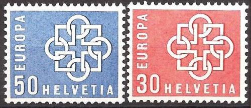 Poštové známky Švýcarsko 1959 Európa CEPT Mi# 679-80 Kat 5€