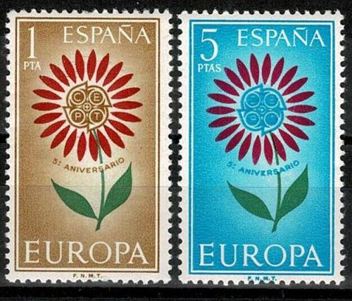 Poštové známky Španielsko 1964 Európa CEPT Mi# 1501-02