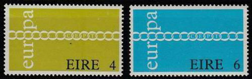 Poštové známky Írsko 1971 Európa CEPT Mi# 265-66