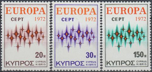 Poštové známky Cyprus 1972 Európa CEPT Mi# 374-76