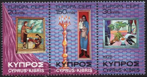 Poštové známky Cyprus 1975 Európa CEPT, umenie Mi# 426-28