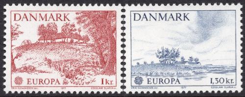 Poštové známky Dánsko 1977 Európa CEPT, krajina Mi# 639-40