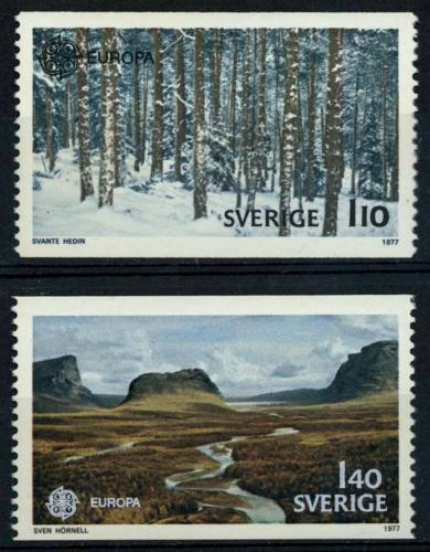 Poštové známky Švédsko 1977 Európa CEPT, krajina Mi# 989-90