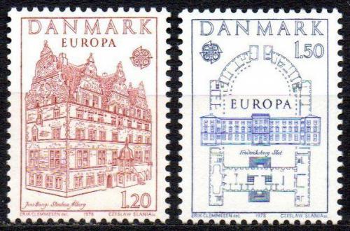 Poštové známky Dánsko 1978 Európa CEPT, památky Mi# 662-63