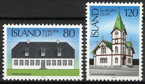 Poštové známky Island 1978 Európa CEPT, památky Mi# 530-31