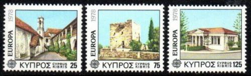 Poštové známky Cyprus 1978 Európa CEPT, stavby Mi# 484-86