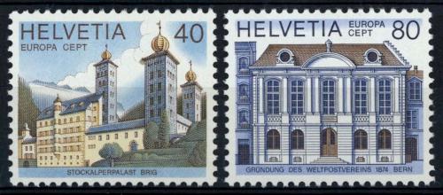 Poštové známky Švýcarsko 1978 Európa CEPT, stavby Mi# 1128-29