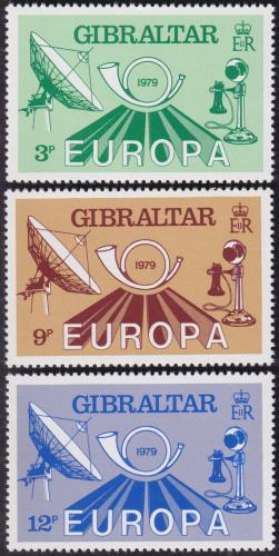 Potovn znmky Gibraltar 1979 Evropa CEPT, historie poty Mi# 392-94 - zvi obrzok