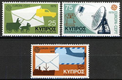 Poštové známky Cyprus 1979 Európa CEPT, historie pošty Mi# 501-03