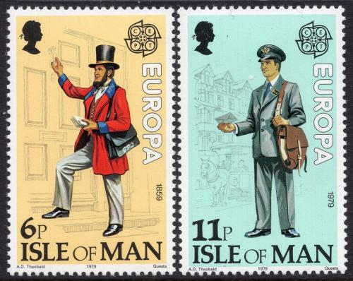 Poštové známky Ostrov Man 1979 Európa CEPT, historie pošty Mi# 142-43