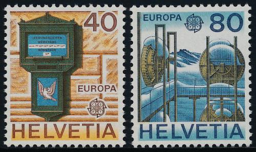 Poštové známky Švýcarsko1979 Európa CEPT, historie pošty Mi# 1154-55