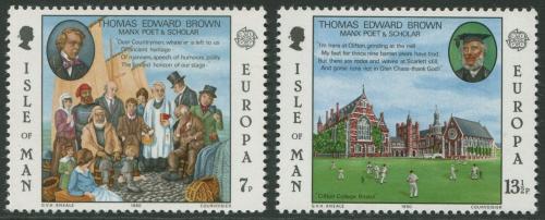 Poštové známky Ostrov Man 1980 Európa CEPT, osobnosti Mi# 164-65