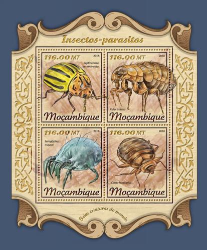 Poštové známky Mozambik 2018 Hmyz Mi# 9194-97 Kat 25€