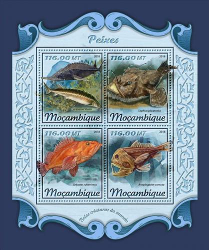 Poštové známky Mozambik 2018 Ryby Mi# 9209-12 Kat 25€