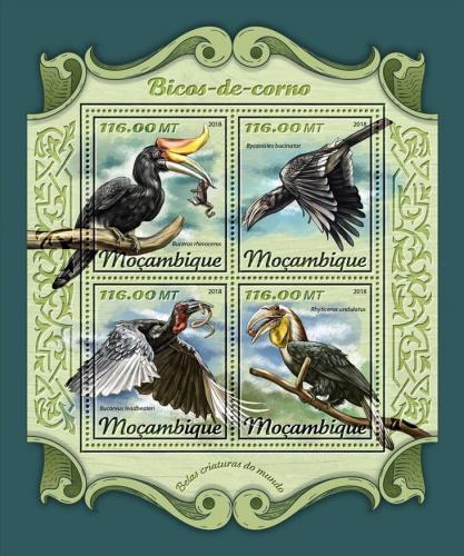 Poštové známky Mozambik 2018 Zoborožci Mi# 9239-42 Kat 25€