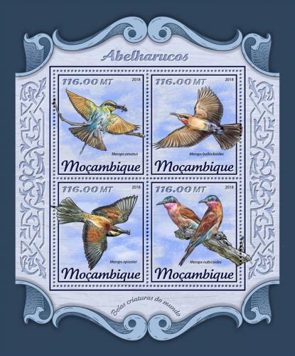 Poštové známky Mozambik 2018 Vlhy Mi# 9244-47 Kat 25€