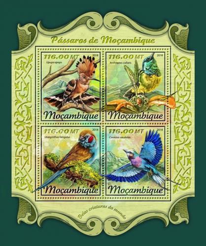 Poštové známky Mozambik 2018 Místní ptáci Mi# 9254-57 Kat 25€