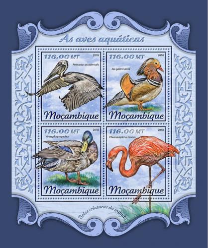 Poštové známky Mozambik 2018 Vodní ptáci Mi# 9259-62 Kat 25€