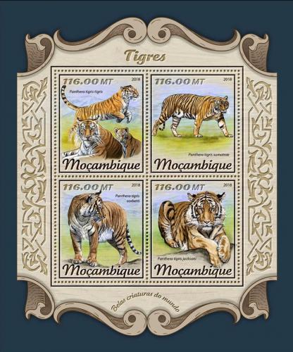 Poštové známky Mozambik 2018 Tygøi Mi# 9314-17 Kat 25€
