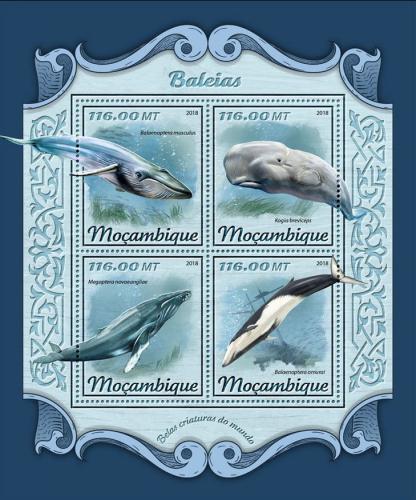 Poštové známky Mozambik 2018 Ve¾ryby Mi# 9324-27 Kat 25€