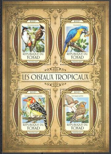 Poštové známky Èad 2017 Tropiètí ptáci Mi# 2896-99 Kat 13€