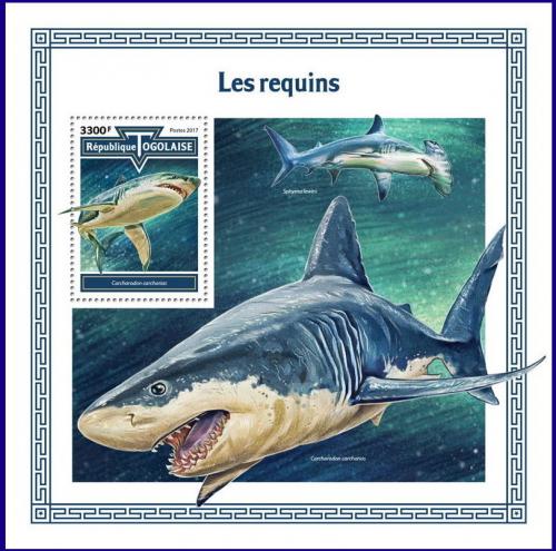 Poštová známka Togo 2017 Žraloky Mi# Mi# Block 1520 Kat 13€