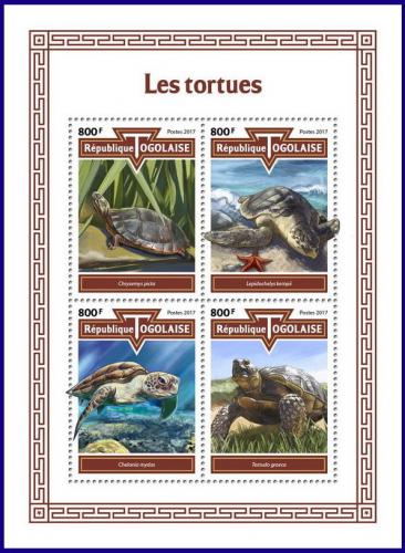 Poštové známky Togo 2017 Korytnaèky Mi# Mi# 8705-08 Kat 13€