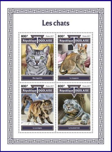 Poštové známky Togo 2017 Maèky Mi# Mi# 8750-53 Kat 13€