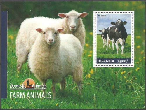 Poštová známka Uganda 2014 Hospodárské zvierata Mi# Block 465 Kat 9€