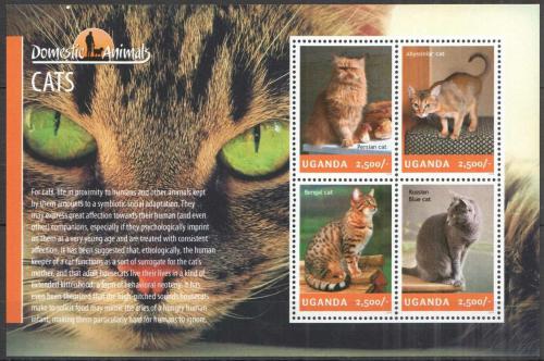Poštové známky Uganda 2014 Maèky Mi# 3305-08 Kat 12€