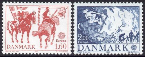 Poštové známky Dánsko 1981 Európa CEPT, folklór Mi# 730-31