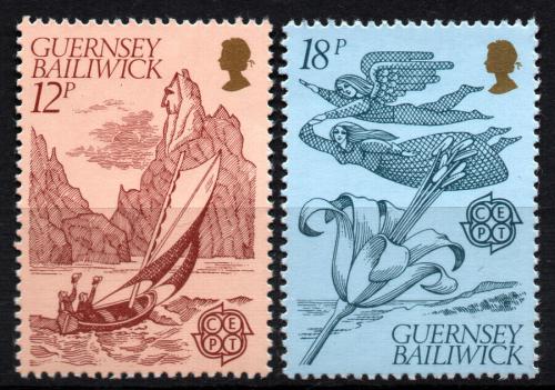 Poštové známky Guernsey 1981 Európa CEPT, folklór Mi# 223-24