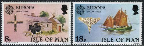 Poštové známky Ostrov Man 1981 Európa CEPT, folklór Mi# 187-88