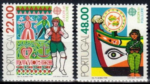 Poštové známky Portugalsko 1981 Európa CEPT, folklór Mi# 1531-32