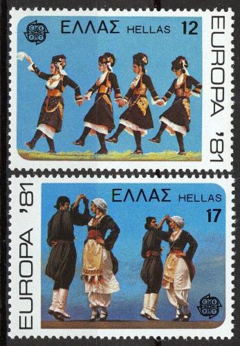 Poštové známky Grécko 1981 Európa CEPT, folklór Mi# 1445-46