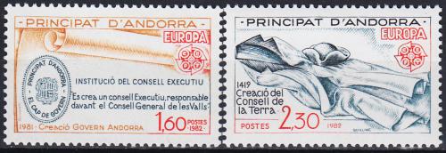 Poštové známky Andorra Fr. 1982 Európa CEPT, historické události Mi# 321-22